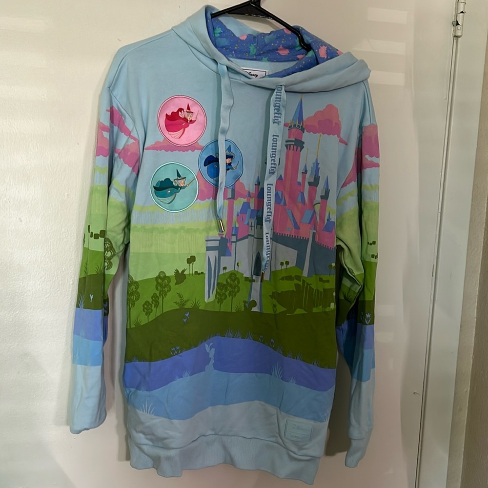 Adult small Disney sleeping beauty fairies sweatshirt